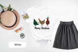 Christmas Chicken, Christmas Light Tee, Merry Christmas, Retro Christmas, New Year's Eve Shirt, Seasonal Shirts, Christmas Gift Women