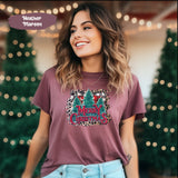 Merry Christmas Tee, Christmas Tree Shirt, Retro Christmas, Cute Christmas Shirt, Santa Shirts, Christmas Gift Women, New Year's Eve Shirt