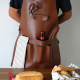 Personalized BBQ Leather Apron, BBQ Gift, Grilling Gift, Anniversary Gift, Fathers Day Gift, Apron for Men, Christmas Gift Custom Chef Apron - Arria Home