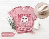 Retro Merry Christmas Smiley Face Shirt, Christmas Shirt, Vintage Christmas Shirt, Christmas Tree Shirt, Holiday Shirt, Christmas Gift