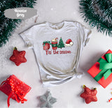 Tis The Season Shirt with Christmas Gift Cocoa Tree Santa Hat, Tis The Season Tee, Christmas Gift Shirt, Christmas Tree Tee, Santa Hat Shirt