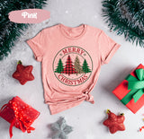 Merry Christmas Shirt, Retro Christmas Shirt, Bufalo Plaid Tree Shirt, Leopard Print Shirt, Christmas Tree Shirt, Christmas Gift Women