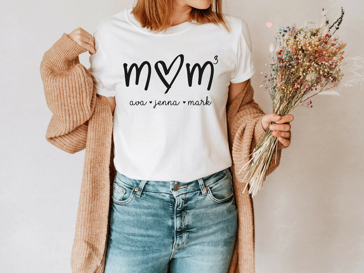 Mom Of 3 Shirt, Mom Of 3 Gift, Custom Mom Shirt, Christmas Gift, Mom Gift, Gift For Mom, Mama TShirt, Gift For Mama, Mothers Day Gift