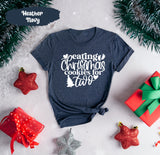 Eating Christmas Cookie For Two Shirt With Baby Feet, Pregnant Christmas, Baby Reveal Shirt, Baby Announcement, Maternity Christmas