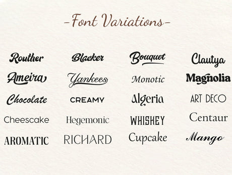 a bunch of different type of font on a white background