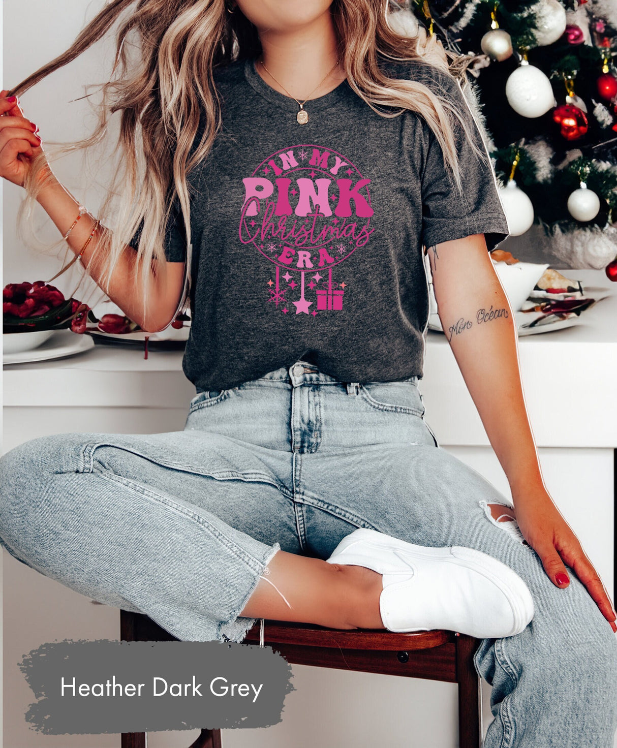 In My Pink Christmas Era Shirt, Pink Christmas Shirt, Retro Christmas Shirt, Christmas Shirt, Christmas Gift Women, Gift for Her