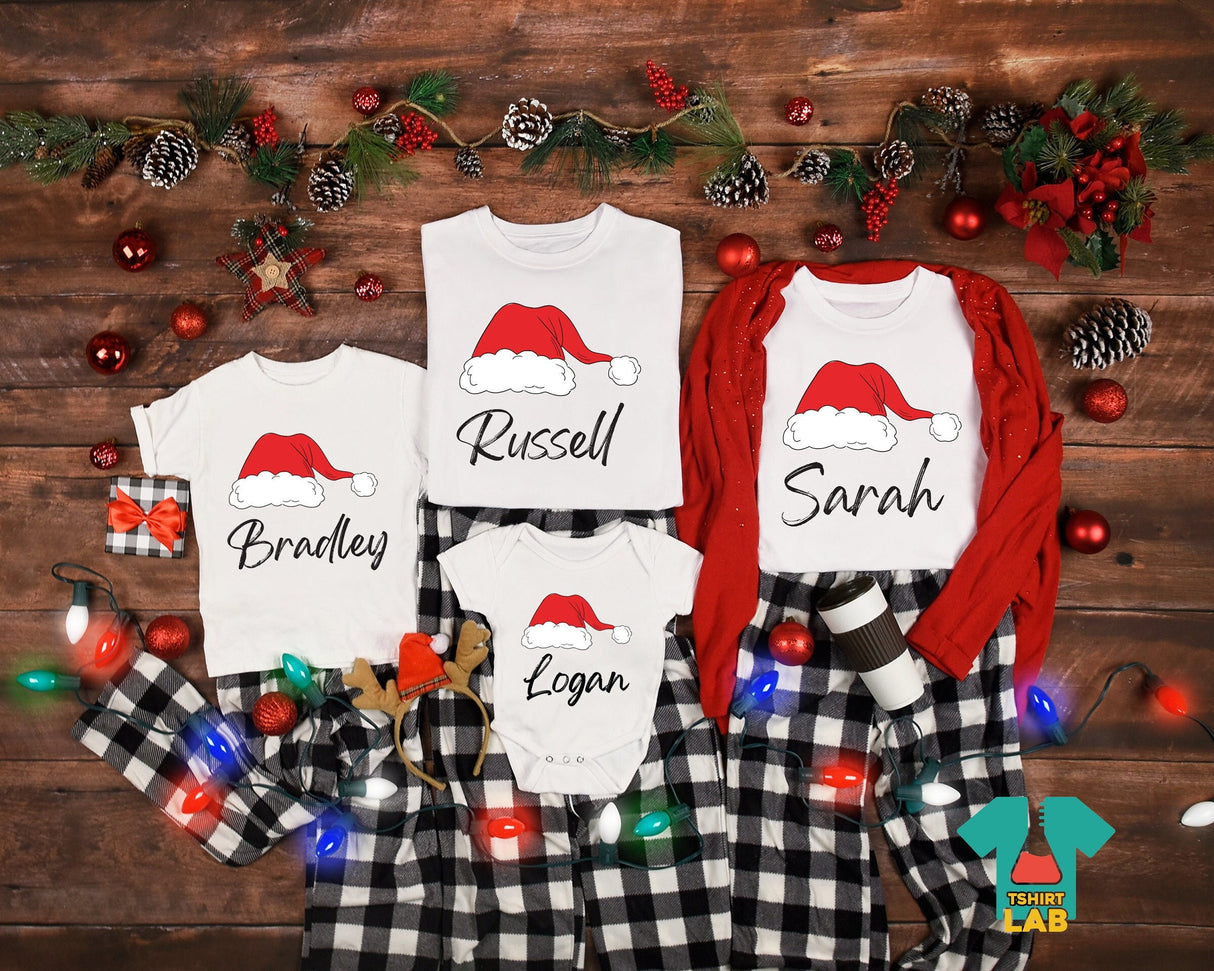 Personalized Matching Family Christmas Shirt, Matching Family Shirt, Christmas Gift, Custom Christmas Shirt, Santa Family TShirts, Xmas Tee