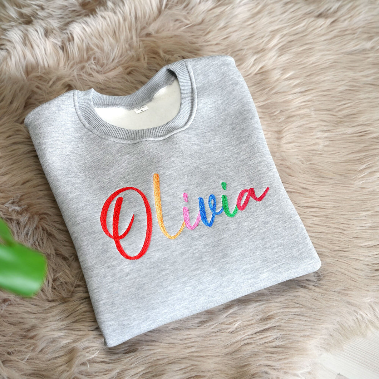 Custom Embroidered Name Sweatshirt Personalized Unisex Hoodie, Custom Text Crewneck, Birthday Gift, Gift for Her, Christmas Gift Idea - Arria Home