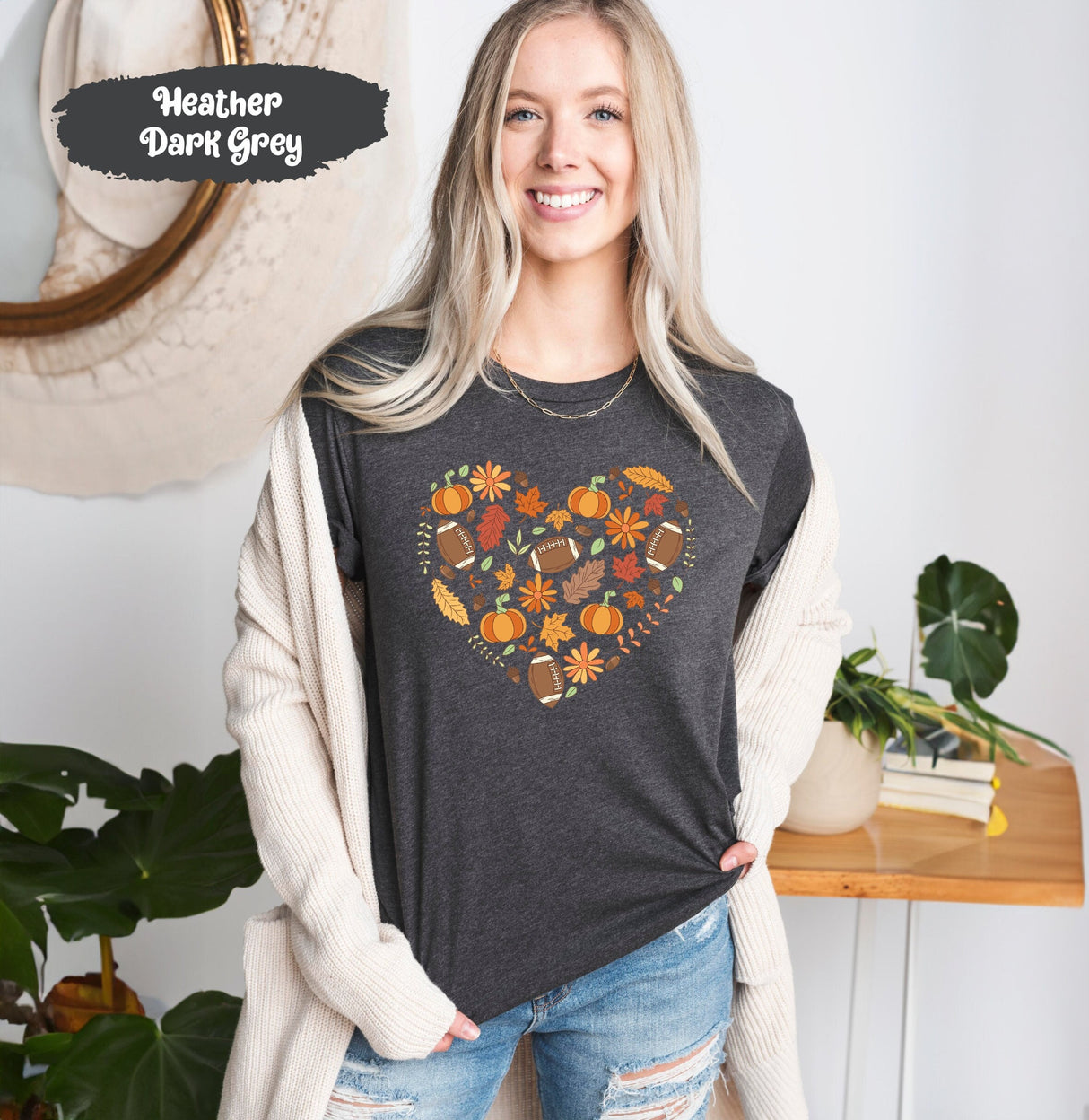 Fall Football Season Shirt, Football Shirt, Unique Holiday Gift, Gifts for Boyfriend, Football Mom, Football Shirts, Football Gifts