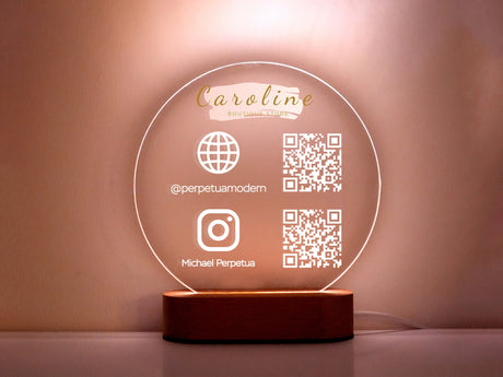 Instagram Facebook Zelle Venmo Cashapp QR Code Sign, Custom Business Payment Sign, Personalized Display Plaque for Small Business - Arria Home