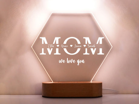 Personalized Hand-Written Letter Night Lamp, Gift for Mom, Gift idea for Mom, Personalized Gift for Mom, Custom Gift for Mother - Arria Home