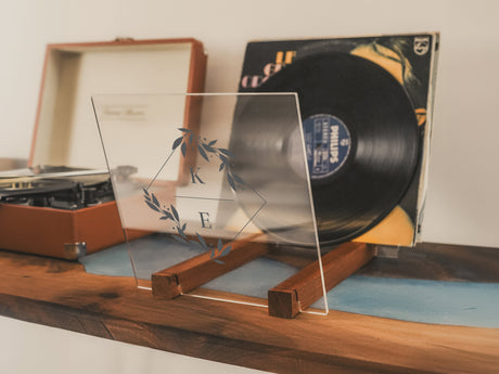 a record player and a record in a case