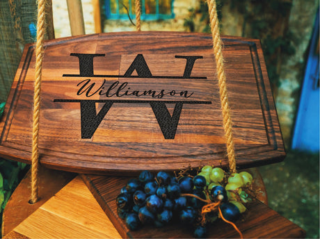 Personalize Cutting Board, Family Name Cheese Board, Kitchen Decor, Meat Chopping Board, Housewarming Gift, Grill Gift, Valentine Gift Idea - Arria Home