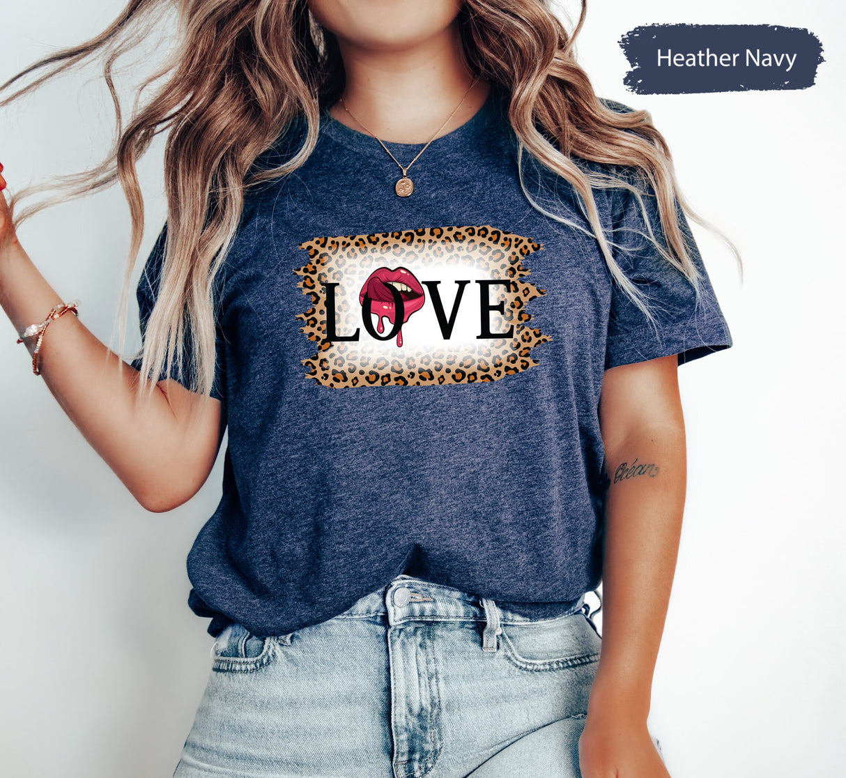 Valentines Gifts, Love Tshirt, Leopard Valentines, Kiss T Shirt, Matching Couple Tees, Valentines Shirt, Couple Gifts, Valentines Tee