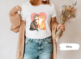 Lover Cats Shirt for Valentines Day, Kids Valentines, Valentines Gifts, Couple Shirts, Matching Couple Tees, Lover Tshirt, Valentines Tee