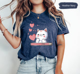 Loading Love Cat Lover Tshirt for Valentines Day, Valentines Shirt, Couple Gifts, Valentines Gifts, Gift for Her, Matching Couple Tees