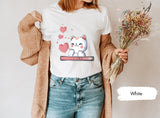 Loading Love Cat Lover Tshirt for Valentines Day, Valentines Shirt, Couple Gifts, Valentines Gifts, Gift for Her, Matching Couple Tees