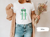 Alien Love Tshirt, Valentines Day, Kids Valentines, Matching Couple Tees, Lover T Shirt, Valentines Gifts, Valentines Shirt, Couple Shirts