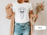 Alien Holding Heart Tshirt, Alien Tshirts, Kids Valentines, Couple Shirts, Couple Gift, Alien Valentines, Valentines Gifts, Valentines Day,