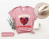 Meowy Valentine Tee for Valentines Day, Cute Cat Shirt, Cat Tshirt, Valentines Tshirt, Cat Mom Shirts, Cat Dad Gift, Gifts for Boyfriend