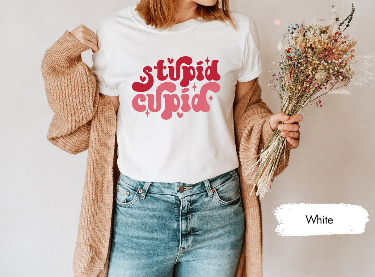 Stupid Cupid Shirt, Valentines Gifts, Cupid T Shirt, Valentines Tee, Couple Shirt, Valentines Day Tees, Boy Valentines, Couple Shirts