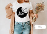 Be Yourself Floral Moon Shirt, Motivational T-Shirt, Inspirational Tshirt, Flower Tshirts, Celestial Shirts, Crescent Moon Tee, Moon Gifts