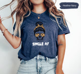 Single AF Skull Tshirt for Valentines Day, Leopard Valentines, Valentines Shirt, Lover Tshirts, Single Valentines, Alone Shirts, Love Tee