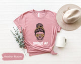 Single AF Skull Tshirt for Valentines Day, Leopard Valentines, Valentines Shirt, Lover Tshirts, Single Valentines, Alone Shirts, Love Tee