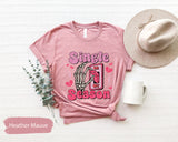 Single Season Tshirt for Valentines Day, Skeleton Hand Tee, On Off Shirts, Valentines Shirt, Skeleton Tshirts, Valentines Gifts, Lover Tee