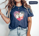 Cat Lover Tshirt for Valentines Day, Cat Mom Shirt, Kids Valentines, Valentines Gifts, Couple Shirts, Cat T Shirt, Cat Shirt Women, Love Tee