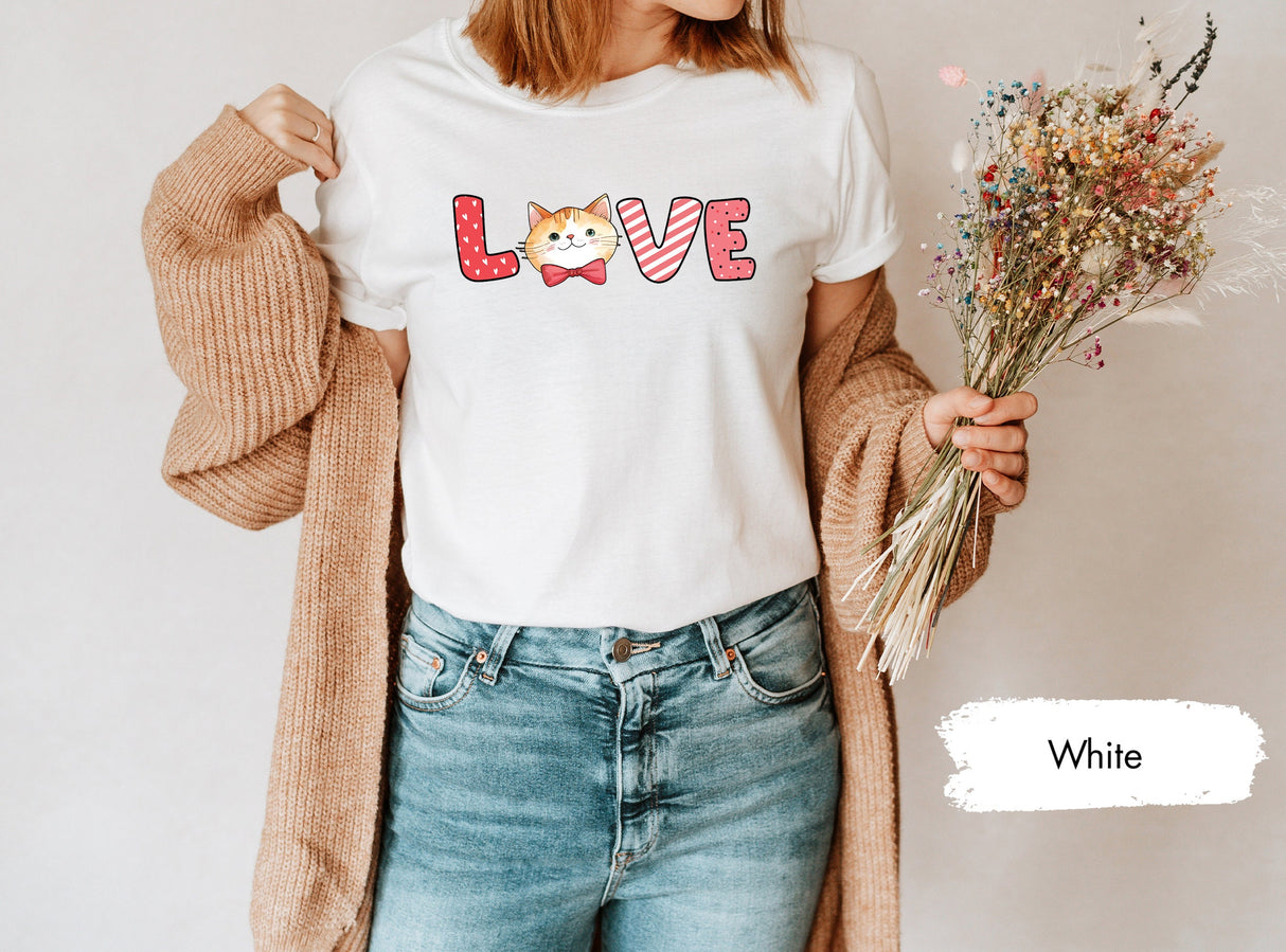 Cat Lover Tshirt, Love Shirts, Valentines Day, Kids Valentines, Valentines Shirt, Lover Tshirts, Cat T Shirt, Cat Shirt Women, Couple Gifts