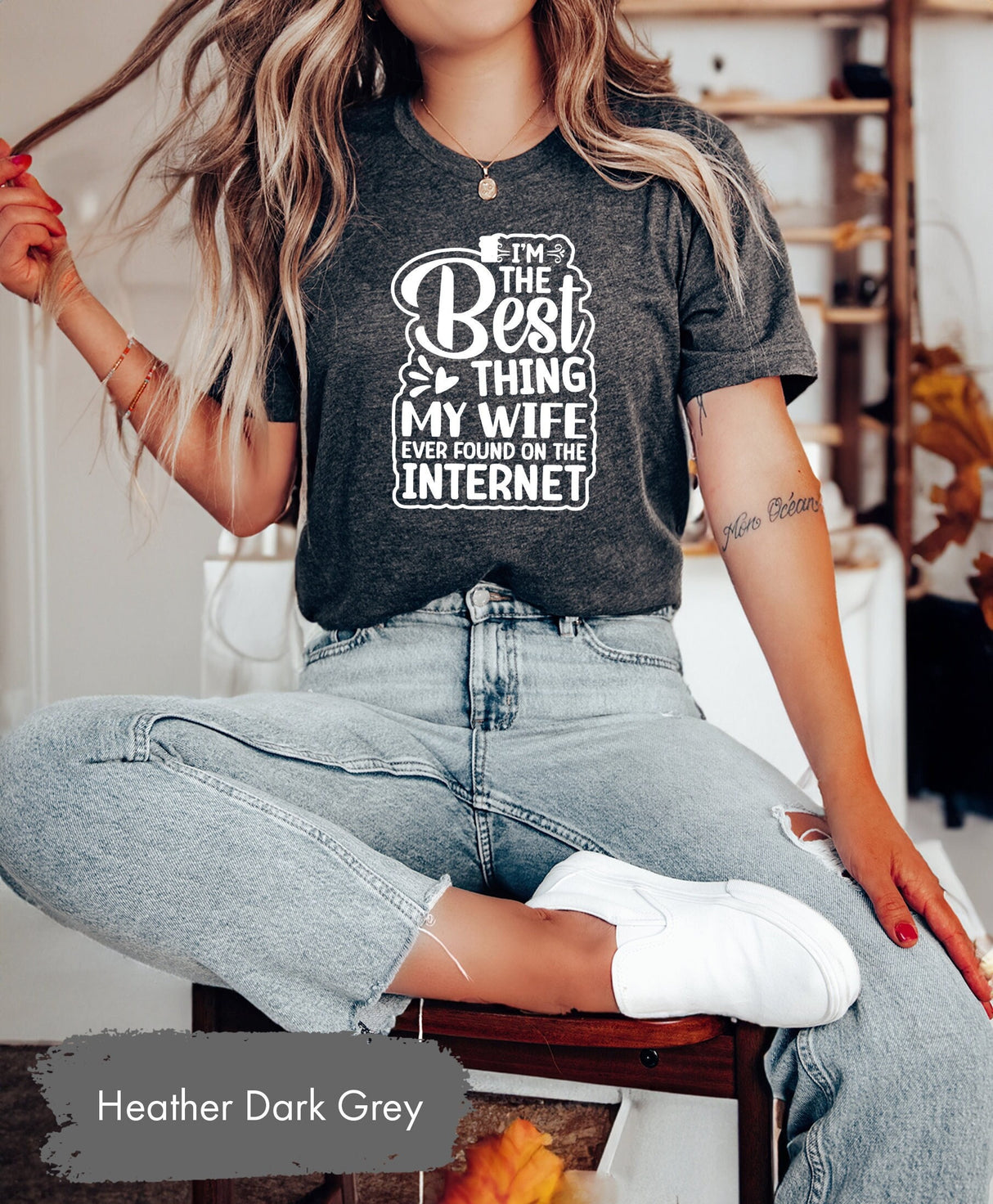 Im The Best Thing My Wife Found On Internet Funny Tshirt for Valentines Day, Valentines Shirt, Couple Gifts, Funny Valentines, Lover Tee