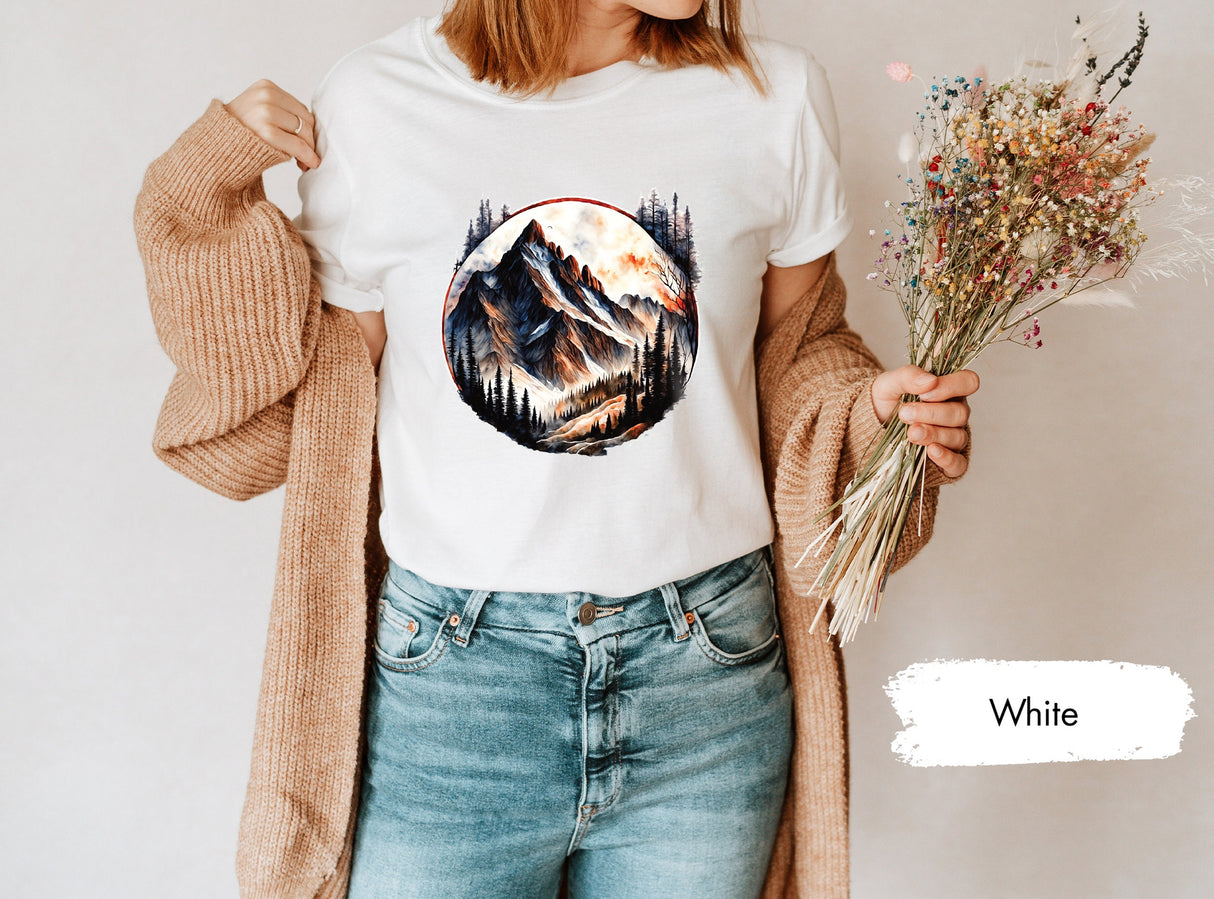 Mountain T-Shirt, Nature Tshirt, Nature Lover Gifts, Camping Shirt, Camper Shirts, Gift for Camping, Mountain Lover Tees, Good View Tee