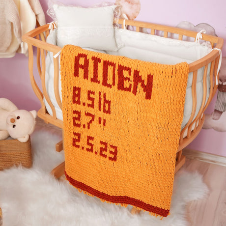 Personalized Baby Name Blanket, Chunky Knitted Blanket, Baby Room Decor, Baby Shower Gift, Unique Baby Gift, New Mom Gift, Newborn Gifts - Arria Home