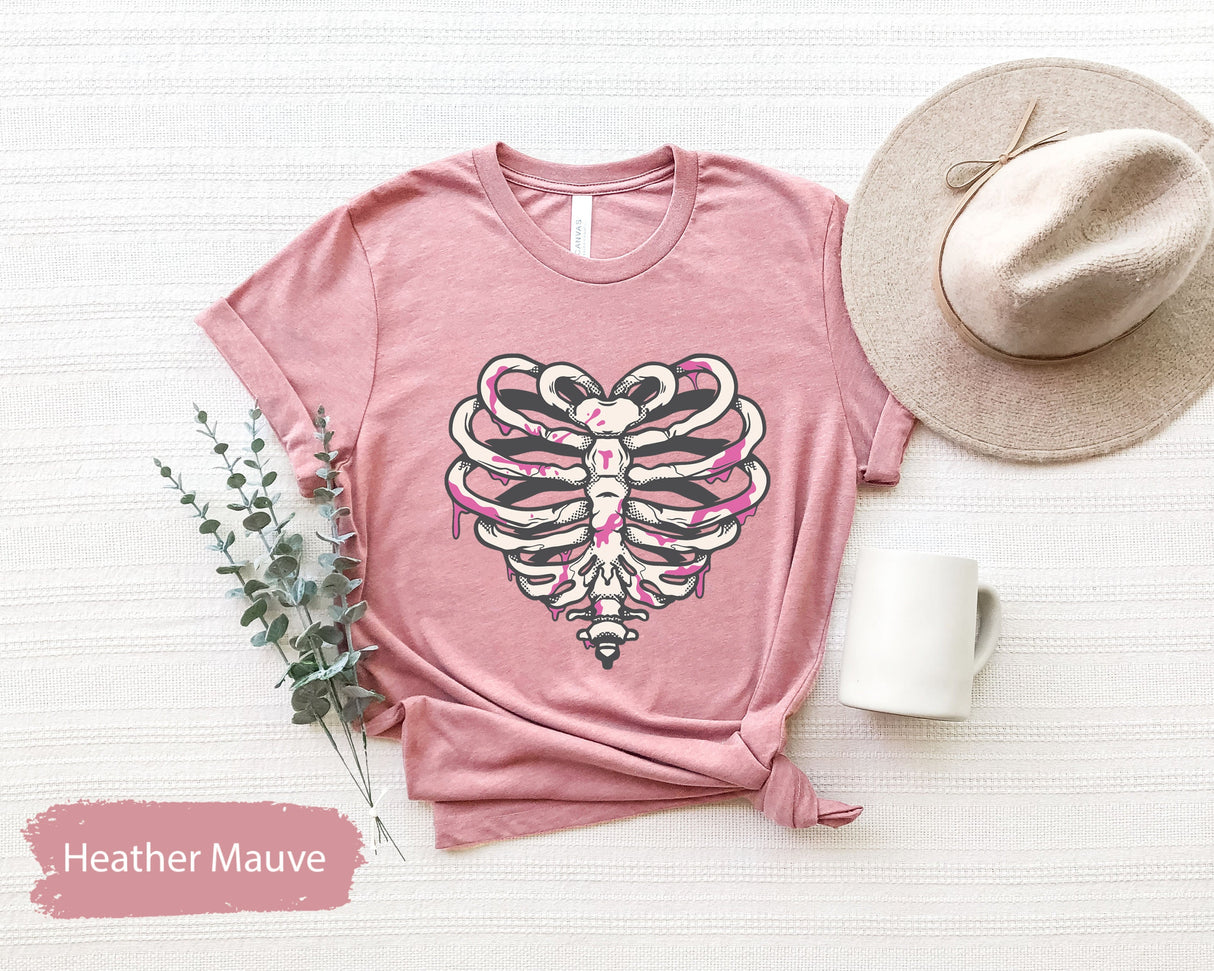 Skeleton Heart Shirt for Valentines Day, Matching Couple Tees, Valentines Shirts, Gift for Her, Couple Gifts, Kids Valentines, Lover Tshirt