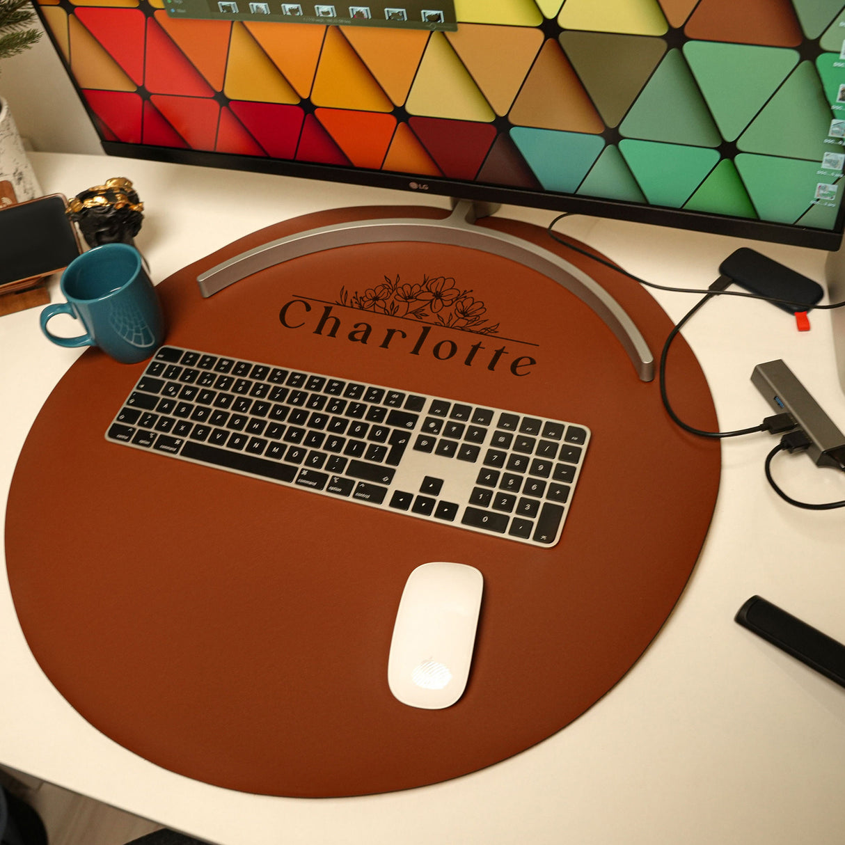 a computer keyboard and mouse on a desk