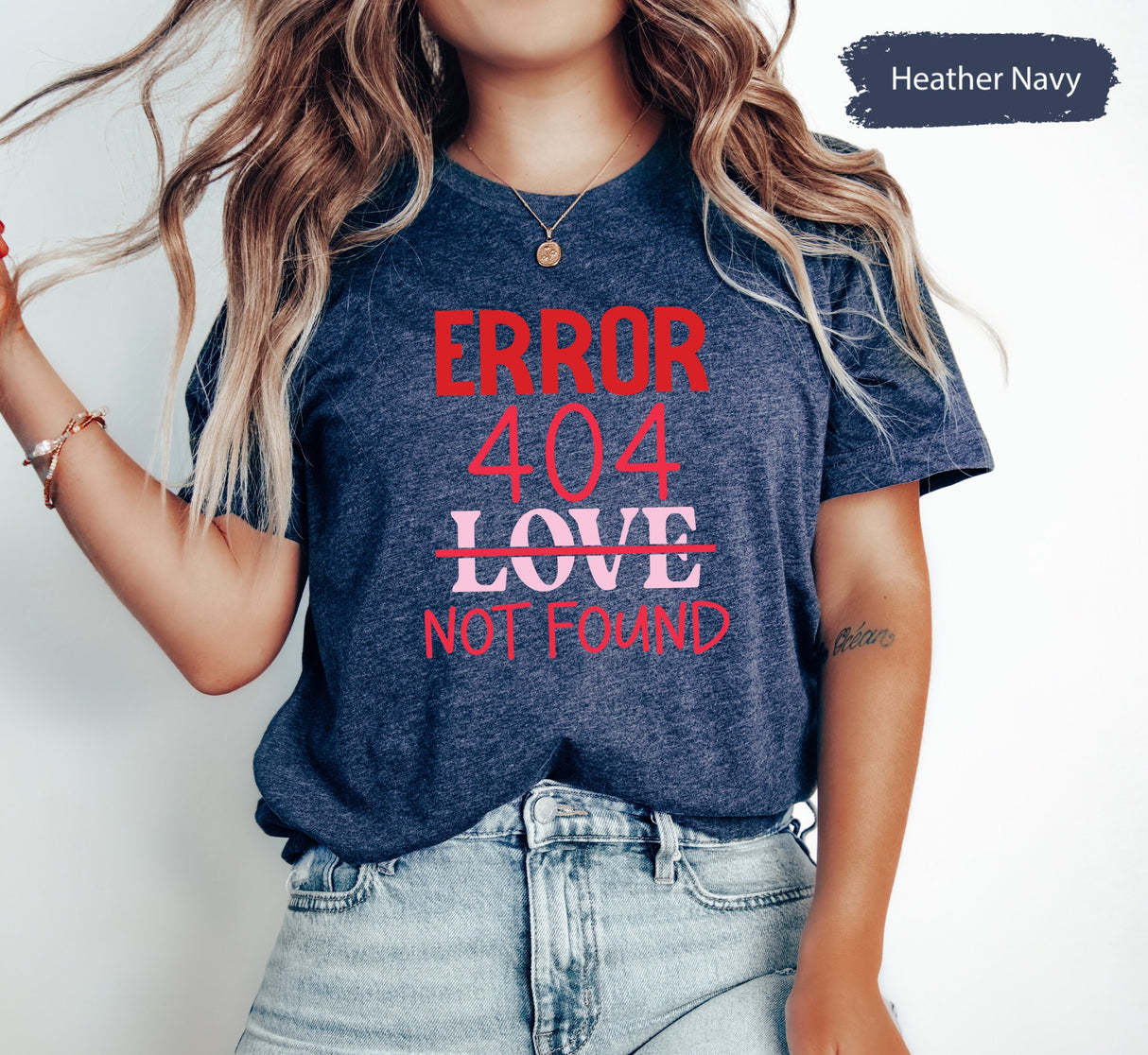 Error 404 Love Not Found Shirt for Valentines Day, Gift for Single, Valentines Shirts, Single Valentines, Valentines Gift, Valentines Tshirt