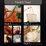 Detailed view of model variations for custom leather tote bags