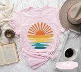 Sunset Shirt, Sun Tshirts, Sunrise Shirts, Nature Tshirt, Sea T-Shirt, Beach T Shirt, Celestial T Shirts, Summer T-Shirts, Cute Womens Shirt