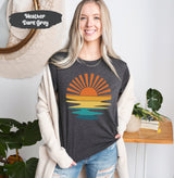 Sunset Shirt, Sun Tshirts, Sunrise Shirts, Nature Tshirt, Sea T-Shirt, Beach T Shirt, Celestial T Shirts, Summer T-Shirts, Cute Womens Shirt