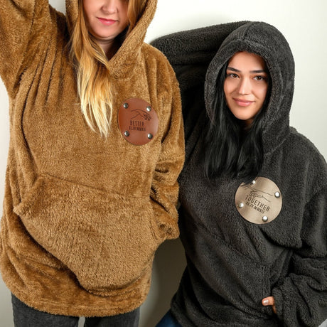 Personalized Best Friend Matching Blanket Hoodie, Sorority Gift, Roommate Gift, Collage Sorority Girl Blanket Hoodie, Bff Gift, Best Friend - Arria Home