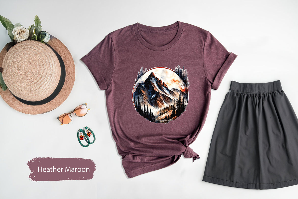 Mountain T-Shirt, Nature Tshirt, Nature Lover Gifts, Camping Shirt, Camper Shirts, Gift for Camping, Mountain Lover Tees, Good View Tee