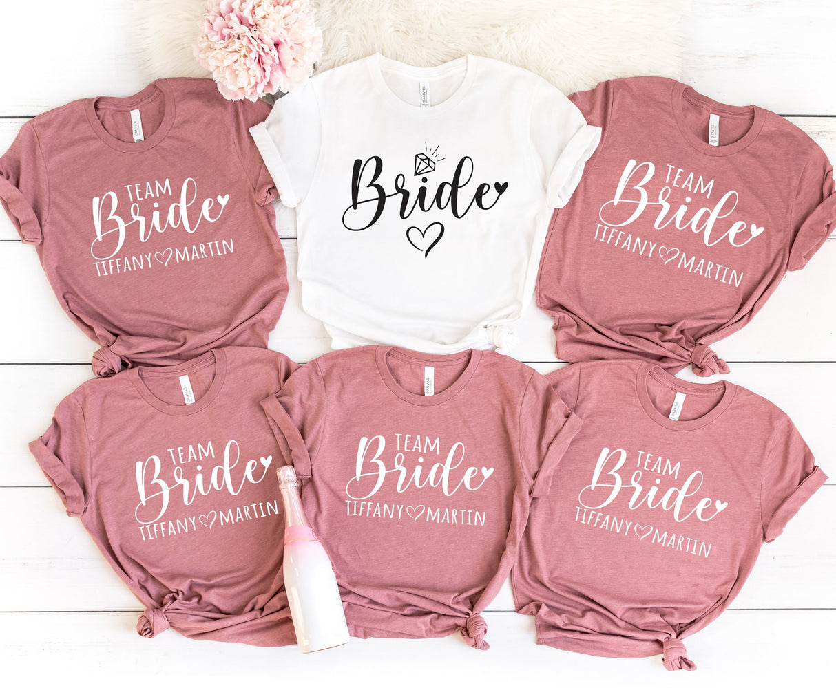 Team Bride Shirts, Bride Shirt, Bride Squad Tshirts, Hen Party T Shirts, Bachelorette Tees, Bridal Party T-Shirt, Wedding Party Tshirt