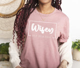 Wifey Hubby Shirt, Matching Couple Tees, Bridal Party Tshirts, Wedding Tshirt, Honeymoon Tee, Wedding Party Gift, Love Gifts, Couple Shirts,