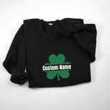 Personalized Shamrock Hoodie, Custom Four Leaf Clover Sweatshirt, Irish Gifts, Irish Day Sweatshirt, Lucky Hoodie, St. Patrick's Day Gifts - Arria Home