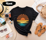 Sunset Shirt, Sun Tshirts, Sunrise Shirts, Nature Tshirt, Sea T-Shirt, Beach T Shirt, Celestial T Shirts, Summer T-Shirts, Cute Womens Shirt