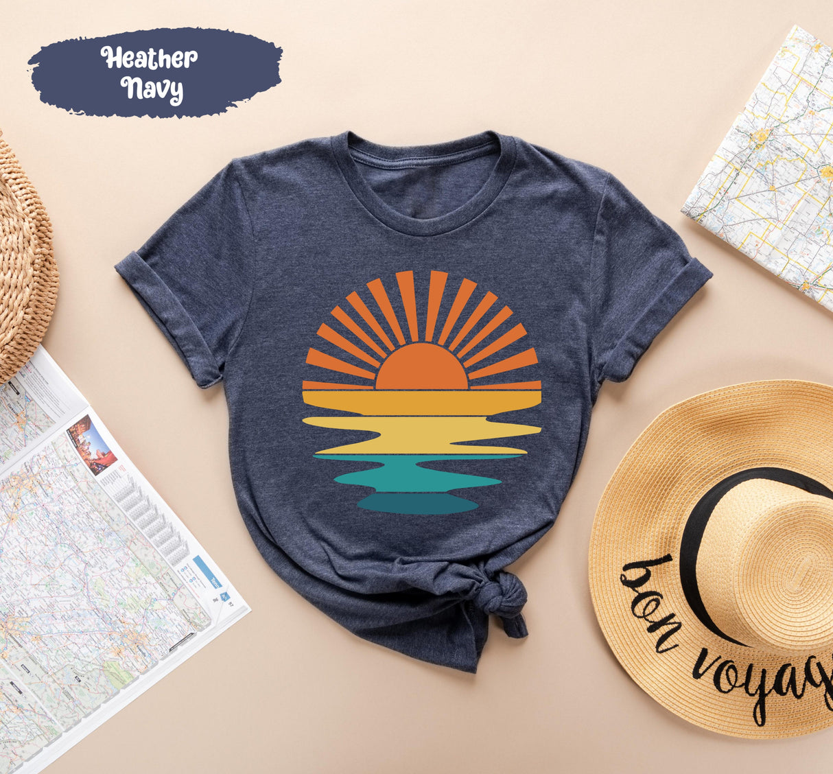 Sunset Shirt, Sun Tshirts, Sunrise Shirts, Nature Tshirt, Sea T-Shirt, Beach T Shirt, Celestial T Shirts, Summer T-Shirts, Cute Womens Shirt