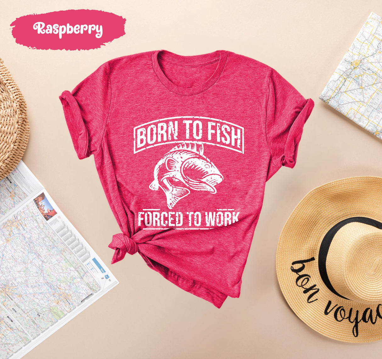 Born To Fish Shirt, Fishing Shirts, Hunting Tshirt, Forced to Work Tees, Hunt Tshirts, Fish Tee, Sea T-Shirt, River T Shirt, Camping Tees