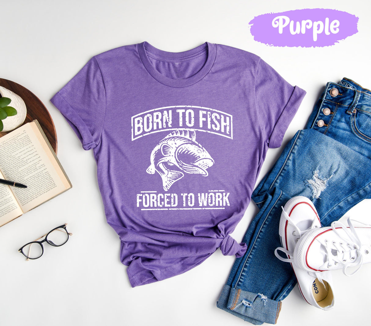 Born To Fish Shirt, Fishing Shirts, Hunting Tshirt, Forced to Work Tees, Hunt Tshirts, Fish Tee, Sea T-Shirt, River T Shirt, Camping Tees