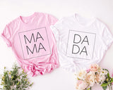 Mama Dada Shirt, Matching Couple Tees, Bridal Party Tshirts, Wedding Tshirt, Honeymoon Tee, Wedding Party Gift, Love Gifts, Couple Shirts